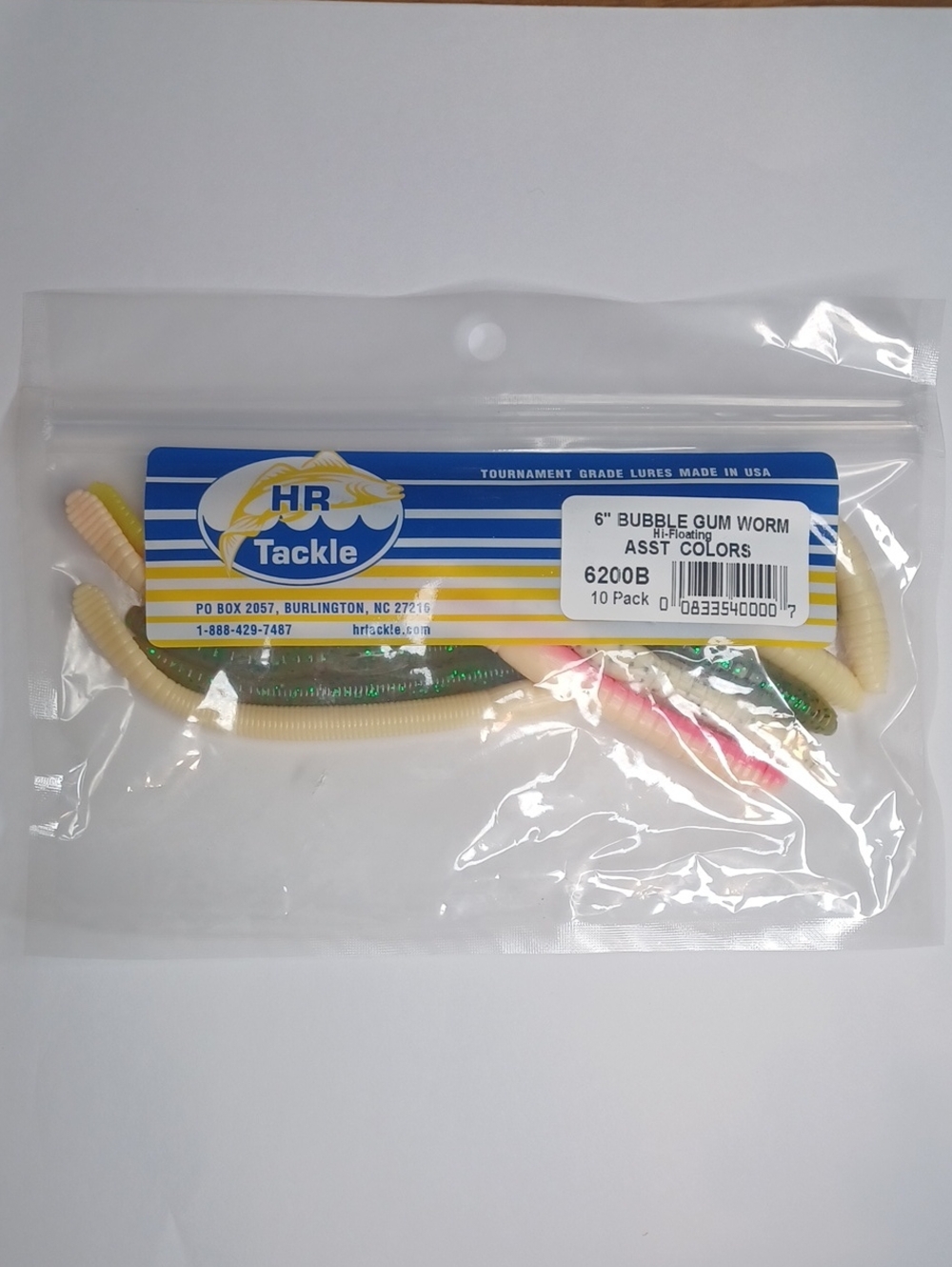 6" Bubble Gum Worms - Assorted Colors